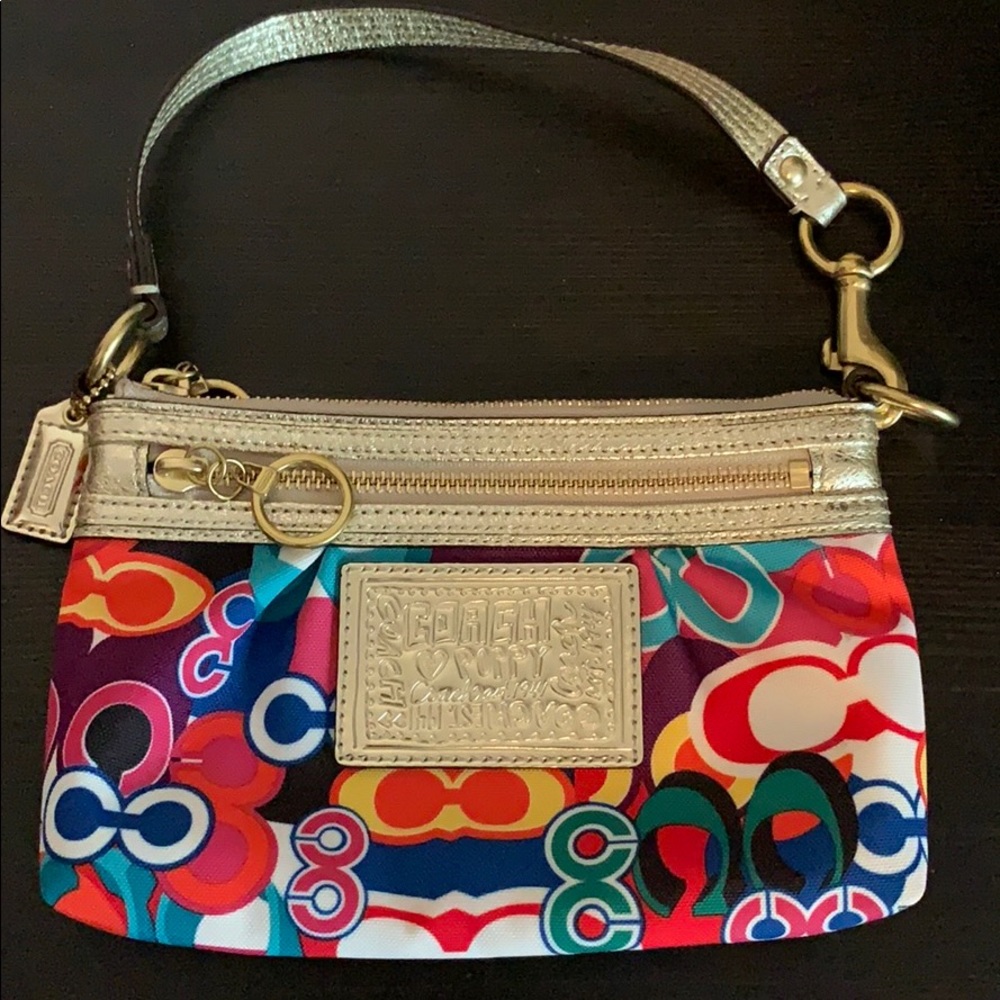 Multicolored Coach clutch